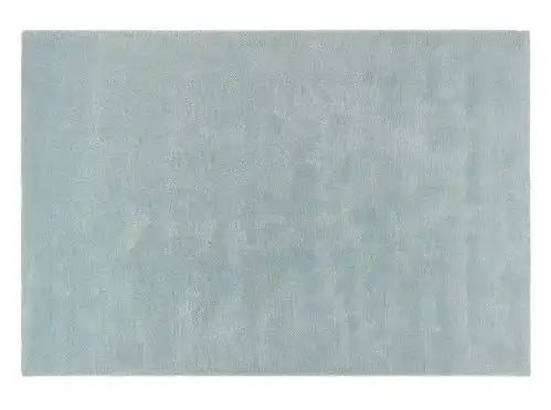 Rug Guru hush ice blue Blue Living Room Wool Rug.