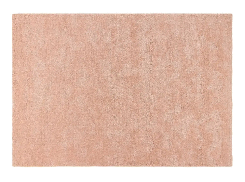 Rug Guru hush blush Pink Living Room Wool Rug.