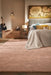 Rug Guru hush blush Pink Living Room Wool Rug.