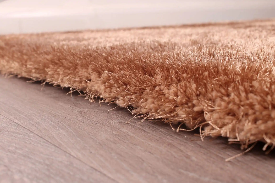 HMC indigo beige Beige Living Room Shaggy Rug.