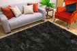 HMC indigo grey Grey Living Room Shaggy Rug.