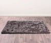 HMC indigo grey Grey Living Room Shaggy Rug.