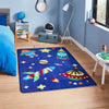 Think Rugs inspire g3420 blue Blue, Multicoloured Bedroom   Rug.