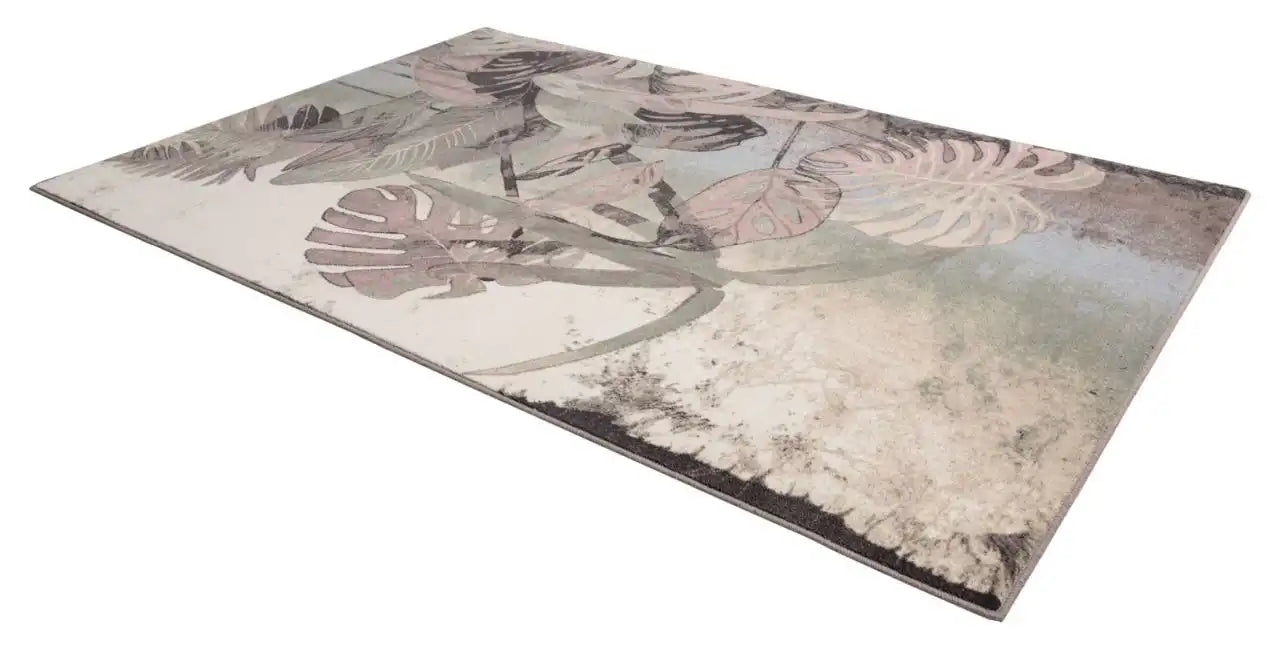Agnella isfahan elish rose Multicoloured Living Room Floral Rug.