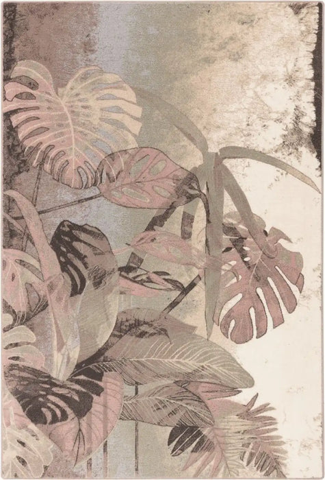 Agnella isfahan elish rose Multicoloured Living Room Floral Rug.