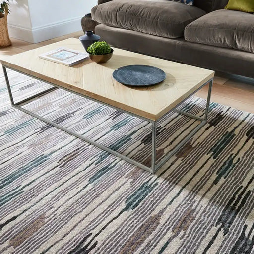 Sanderson sanderson ishi slate charcoal 146004 Grey Living Room Wool Rug.