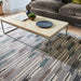 Sanderson sanderson ishi slate charcoal 146004 Grey Living Room Wool Rug.