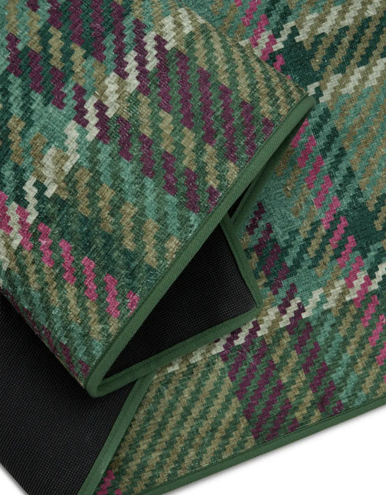 Eco Washable Isla Plaid Emerald Multi