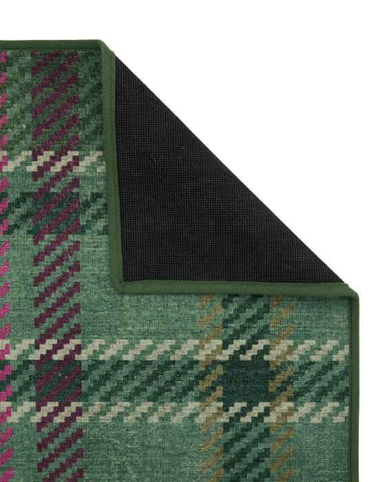 Eco Washable Isla Plaid Emerald Multi
