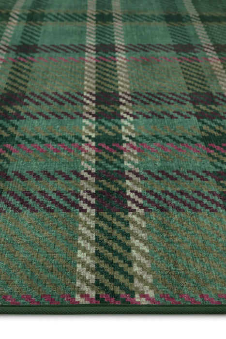 Eco Washable Isla Plaid Emerald Multi