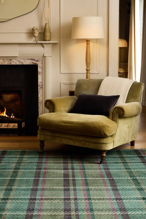 Eco Washable Isla Plaid Emerald Multi