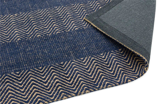 Asiatic ives modern rug blue Blue Living Room Striped Rug.