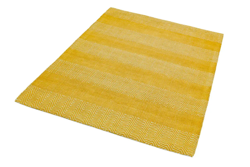 Asiatic ives modern rug yellow Yellow Living Room Striped Rug.
