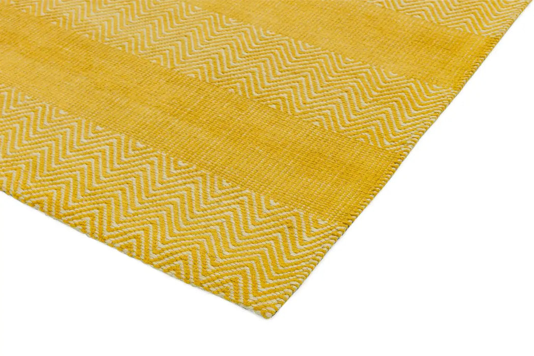 Asiatic ives modern rug yellow Yellow Living Room Striped Rug.
