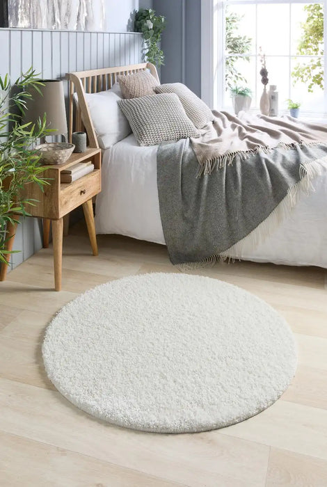 My Mats buddy ivory Ivory Living Room Shaggy Rug.