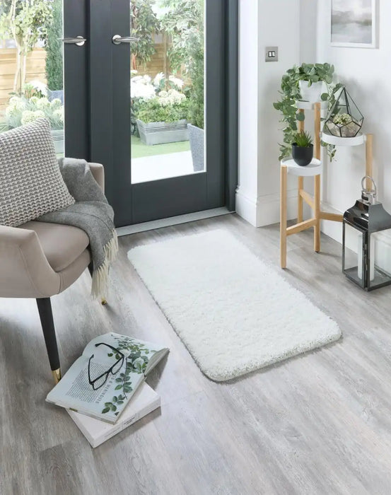 My Mats buddy ivory Ivory Living Room Shaggy Rug.