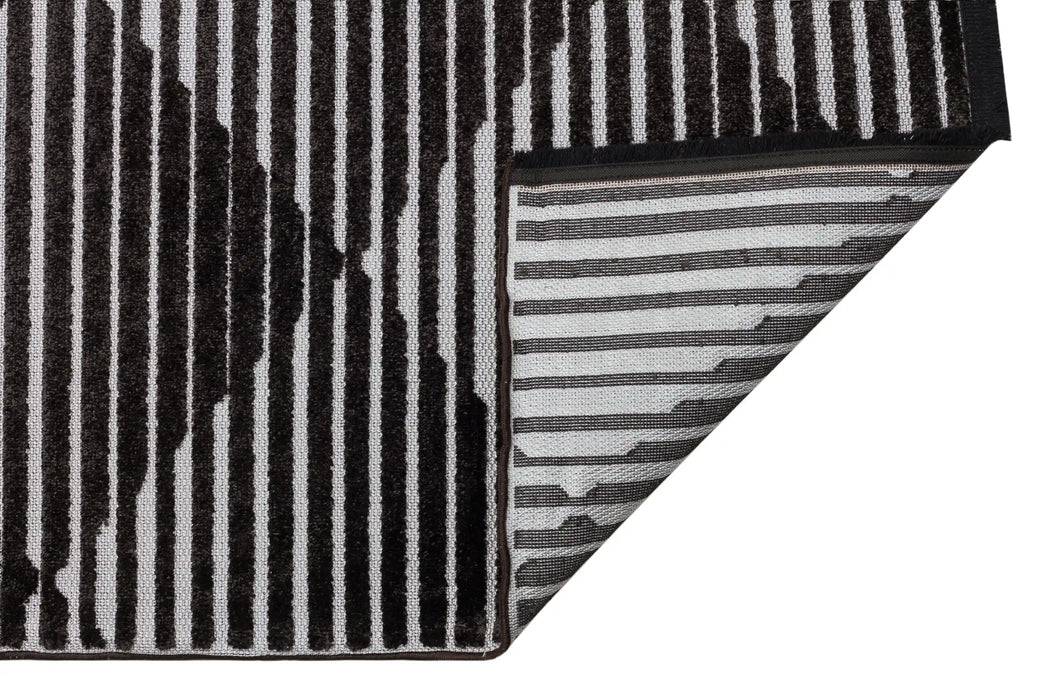 Concept Looms jazz rama jaz10 silver grey Grey, Black Outdoor  Geometric Rug.