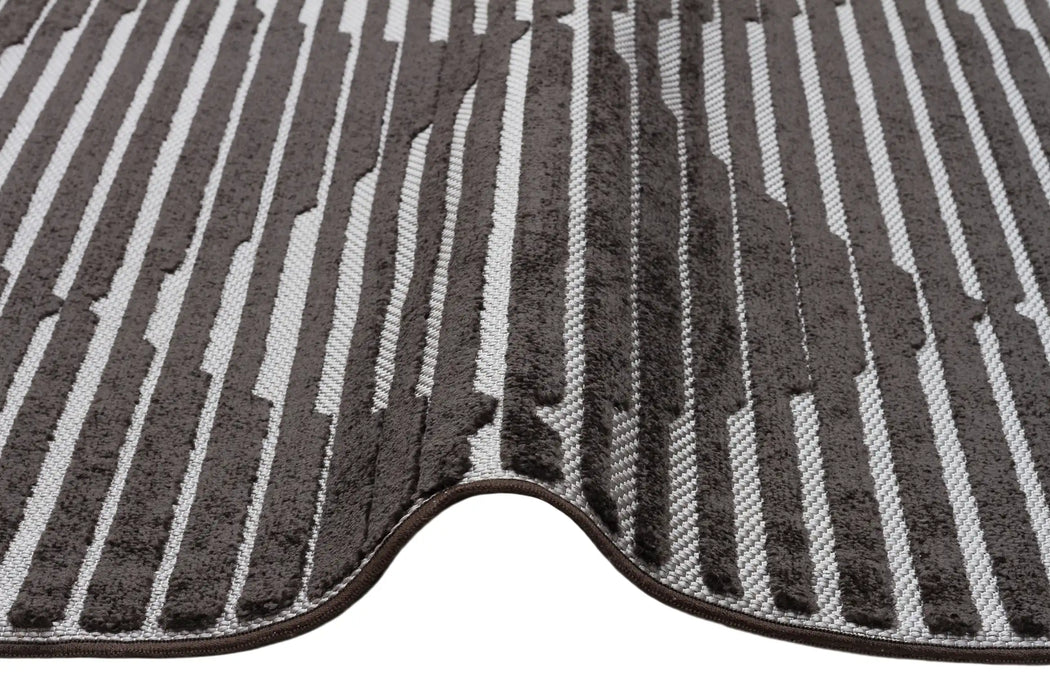 Concept Looms jazz rama jaz10 silver grey Grey, Black Outdoor  Geometric Rug.