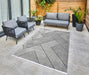 Concept Looms jazz rama jzm16 grey black Grey, Black Outdoor  Geometric Rug.
