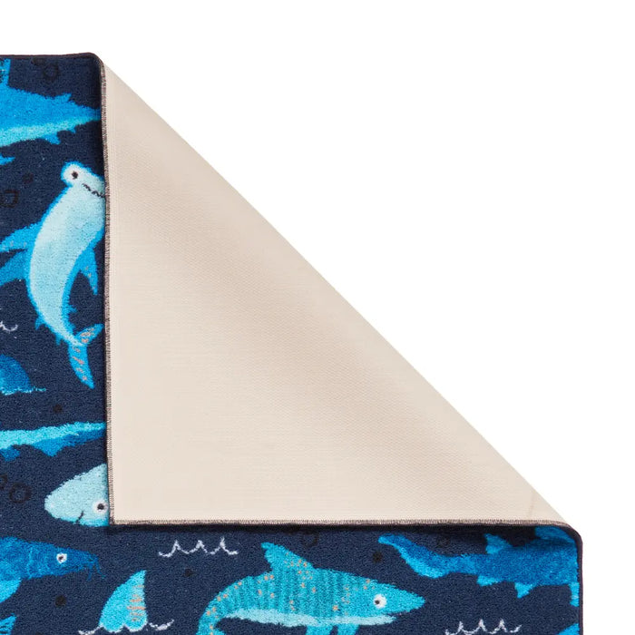 Catherine Lansfield Jawsome Sharks Blue - Washable