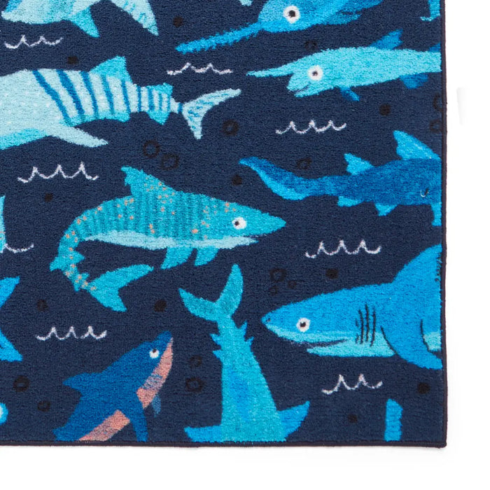 Catherine Lansfield Jawsome Sharks Blue - Washable