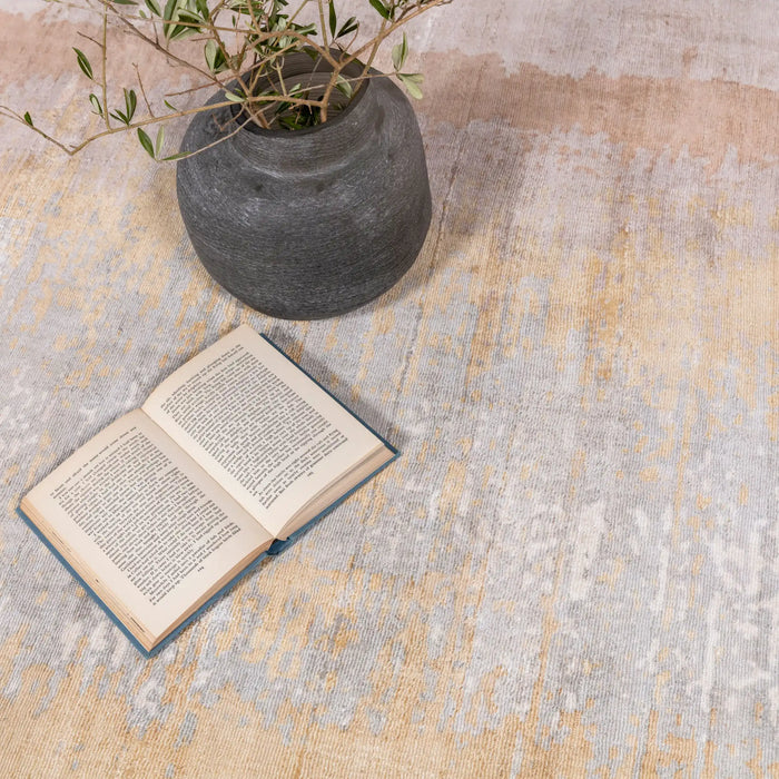 Asiatic juno citrine Yellow Living Room Striped Rug.
