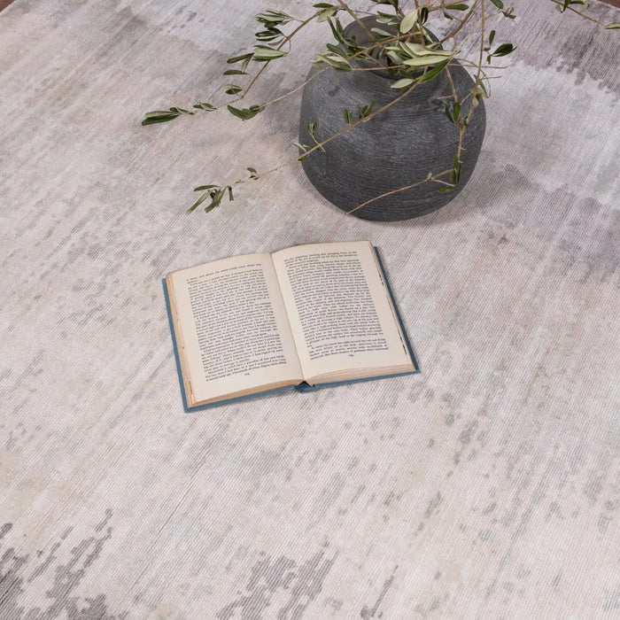 Asiatic juno greige Grey, Beige Living Room Striped Rug.