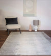 Asiatic juno greige Grey, Beige Living Room Striped Rug.