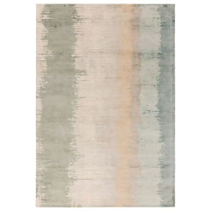 Asiatic juno verdant Green, Multicoloured Living Room Striped Rug.