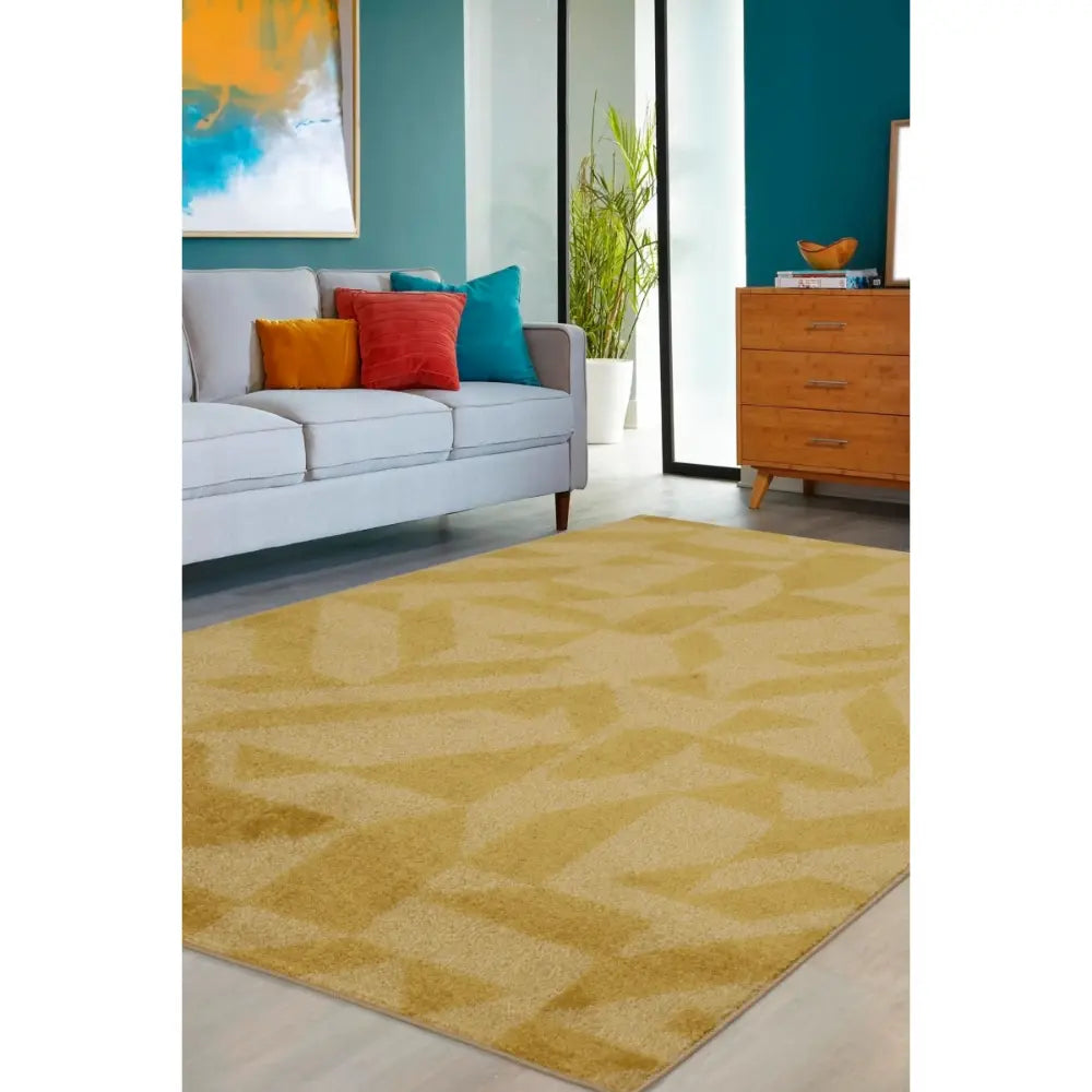Juno Geometric Gold Yellow Rug — RugsDirect Online