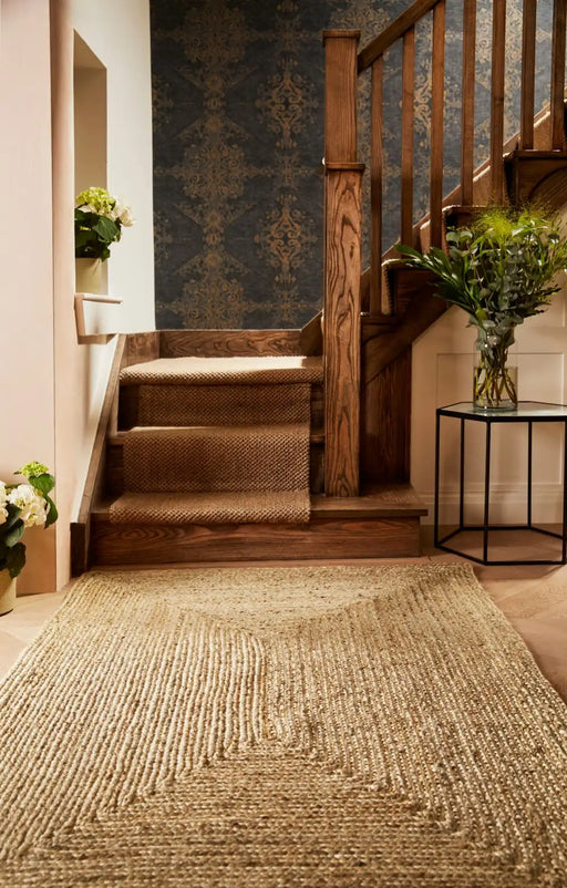 Origins jute extra natural Brown Living Room  Rug.