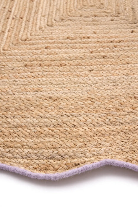 Jute Scalloped Edge Lilac
