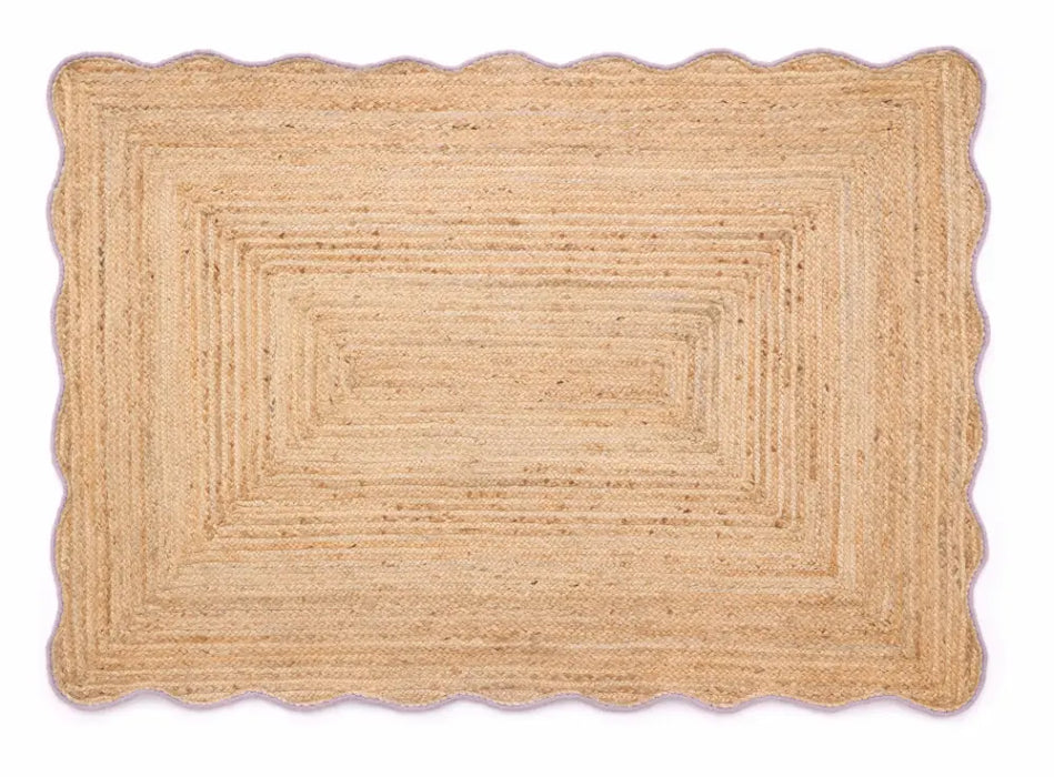 Jute Scalloped Edge Lilac