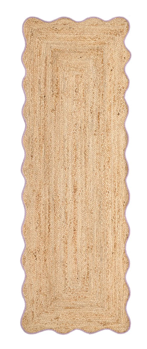 Jute Scalloped Edge Lilac