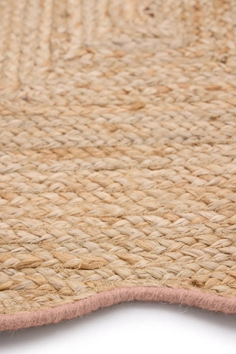 Jute Scalloped Edge Peach