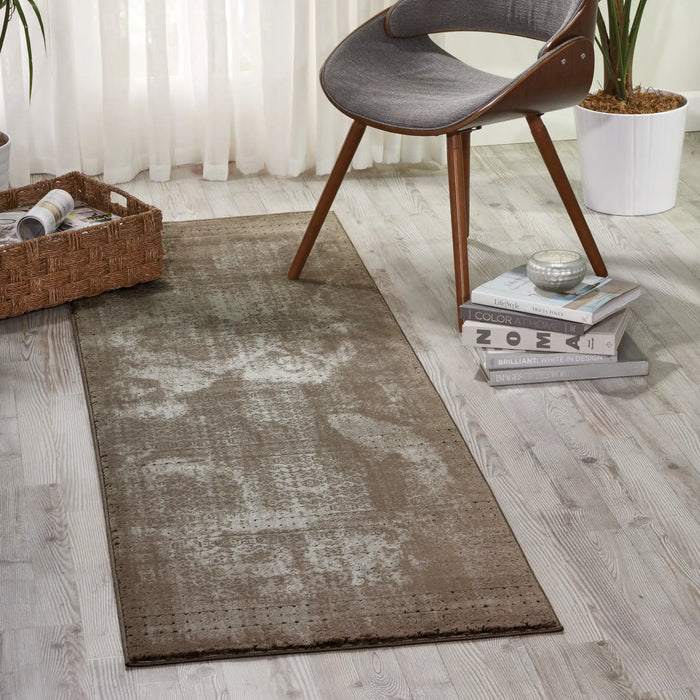 Nourison karma nourison krm01 ash Grey Living Room  Rug.