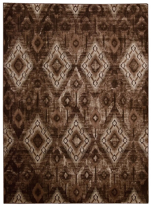 Nourison karma nourison krm02 chocolate Brown Living Room  Rug.