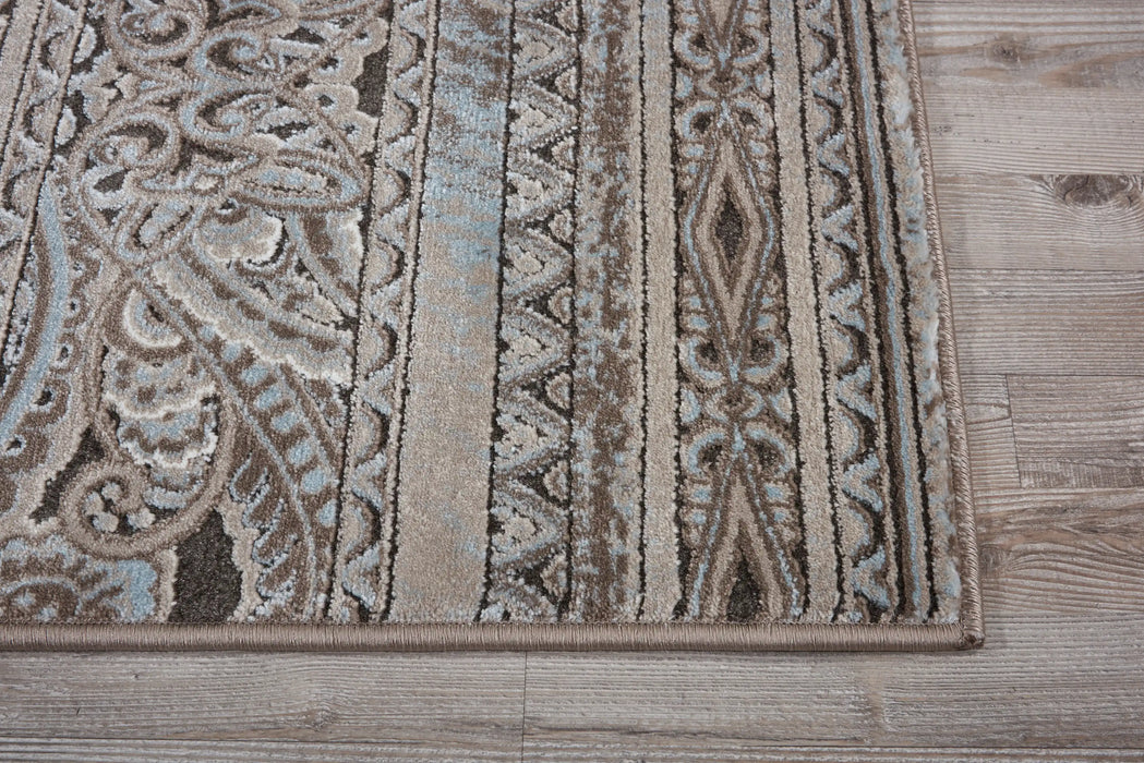 Nourison karma nourison krm03 stone Grey Living Room  Rug.