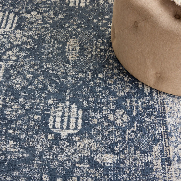 Nourison malta mai12 navy ivory Blue, Navy Living Room  Rug.
