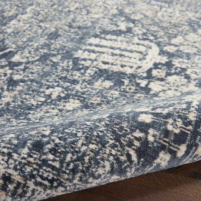 Nourison malta mai12 navy ivory Blue, Navy Living Room  Rug.