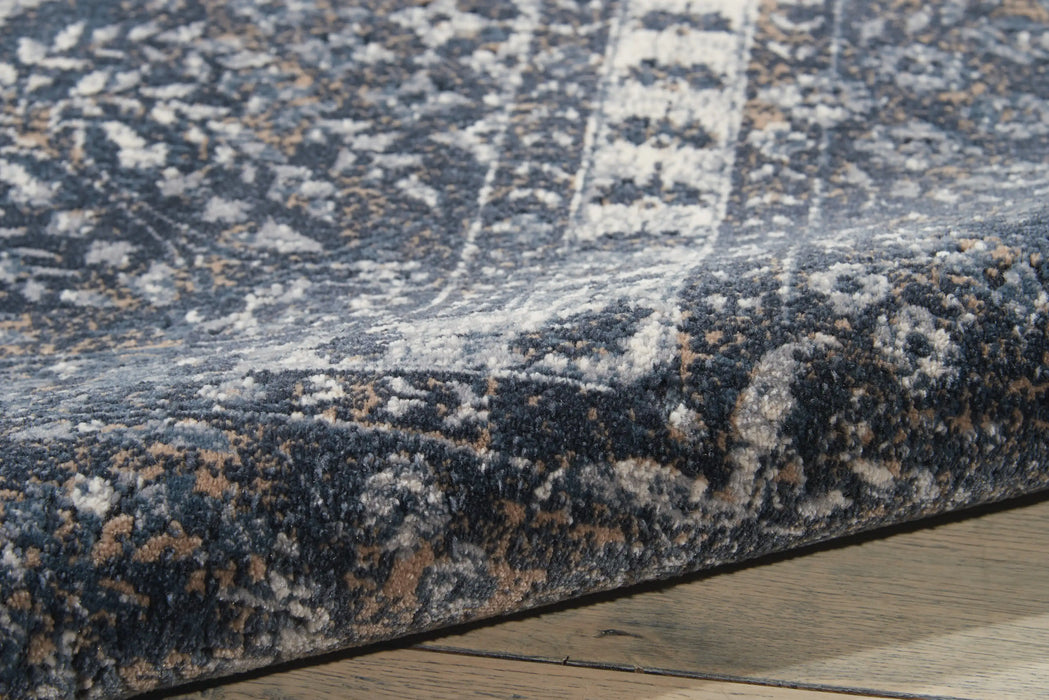 Nourison malta mai01 navy Blue, Navy Living Room  Rug.