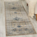 Nourison malta mai02 beige blue Blue, Beige Living Room  Rug.