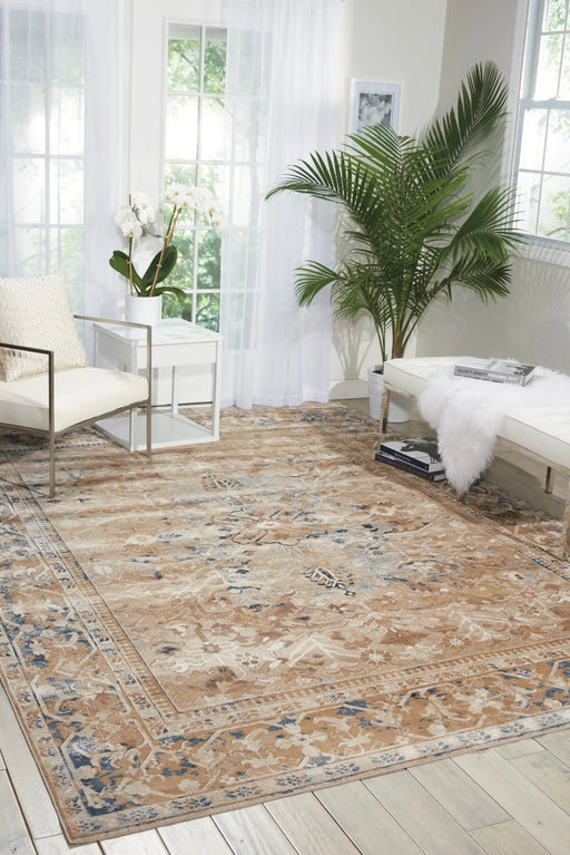 Nourison malta mai05 taupe Brown Living Room  Rug.