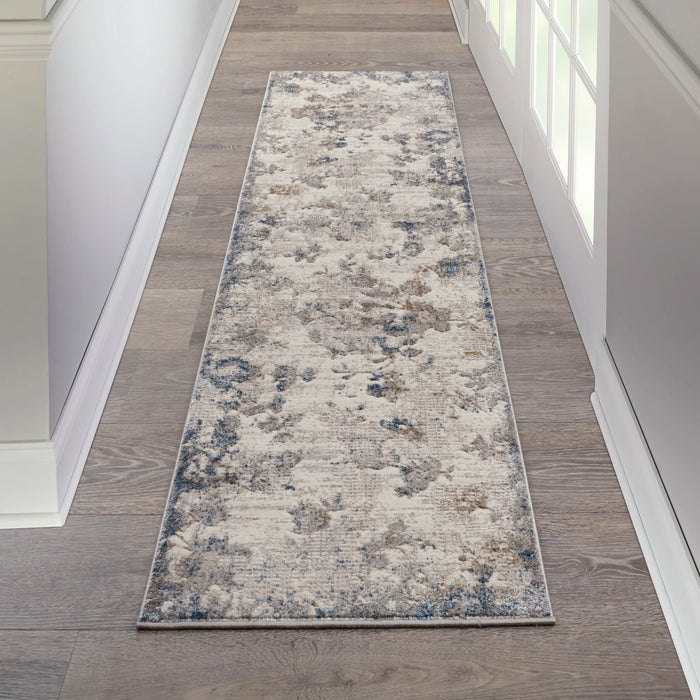 Nourison royal terrace ki40 ivory grey Grey, Ivory Living Room  Rug.
