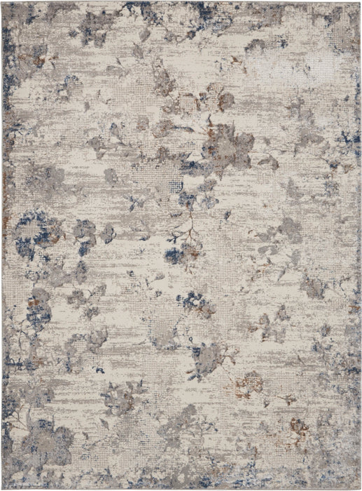 Nourison royal terrace ki40 ivory grey Grey, Ivory Living Room  Rug.