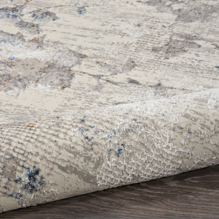 Nourison royal terrace ki40 ivory grey Grey, Ivory Living Room  Rug.