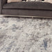 Nourison royal terrace ki42 white blue Blue, Ivory Living Room  Rug.