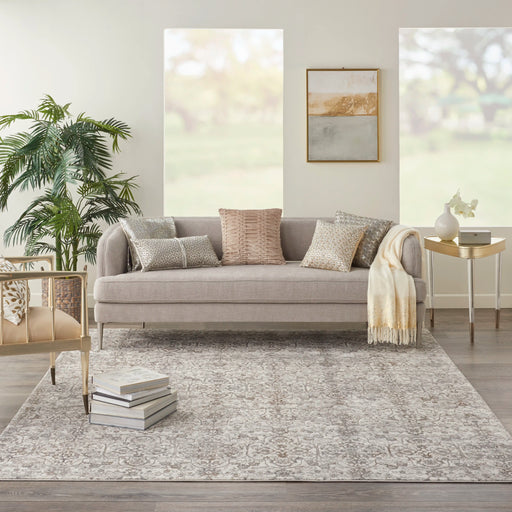 Nourison royal terrace ki43 beige Beige Living Room  Rug.