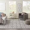 Nourison royal terrace ki43 beige blue Blue, Beige Living Room  Rug.