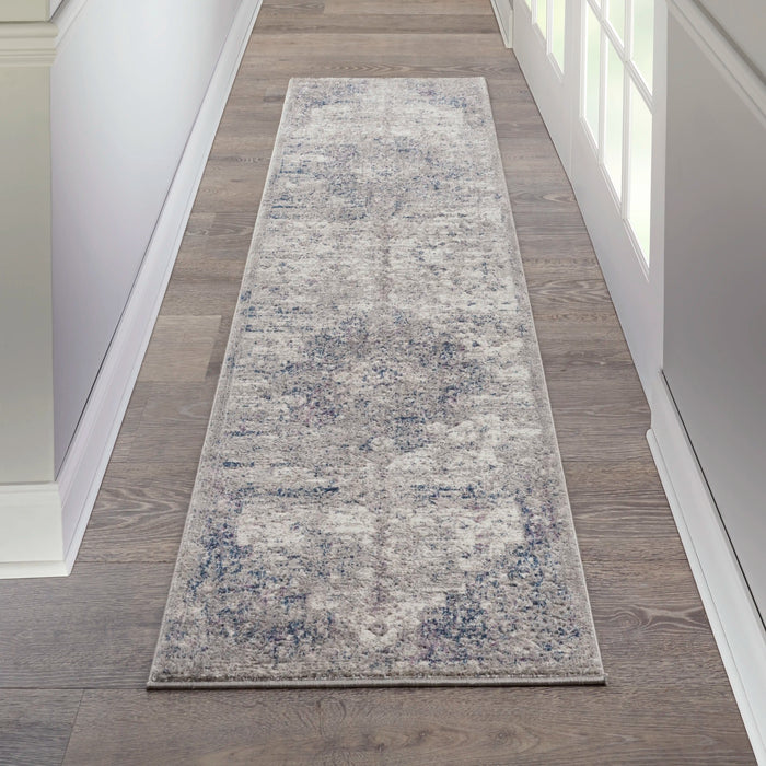 Nourison royal terrace ki44 beige blue Blue, Beige Living Room  Rug.